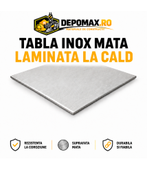 Tabla inox mata laminata la cald AISI 304 1D, 10 x 1500 x 3000 mm, 4.5 mp